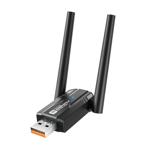 HUAZHUN USB Wireless Network Adapter for PC/Laptop, AX900Mbps USB WiFi 6 Adapter Supports 2 x 5dBi Antenna Supports Bluetooth 5.4 Dual Band 2.4/5GHz, 802.11ax, WPA3, Supports Windows 11/10/8.1/8/7