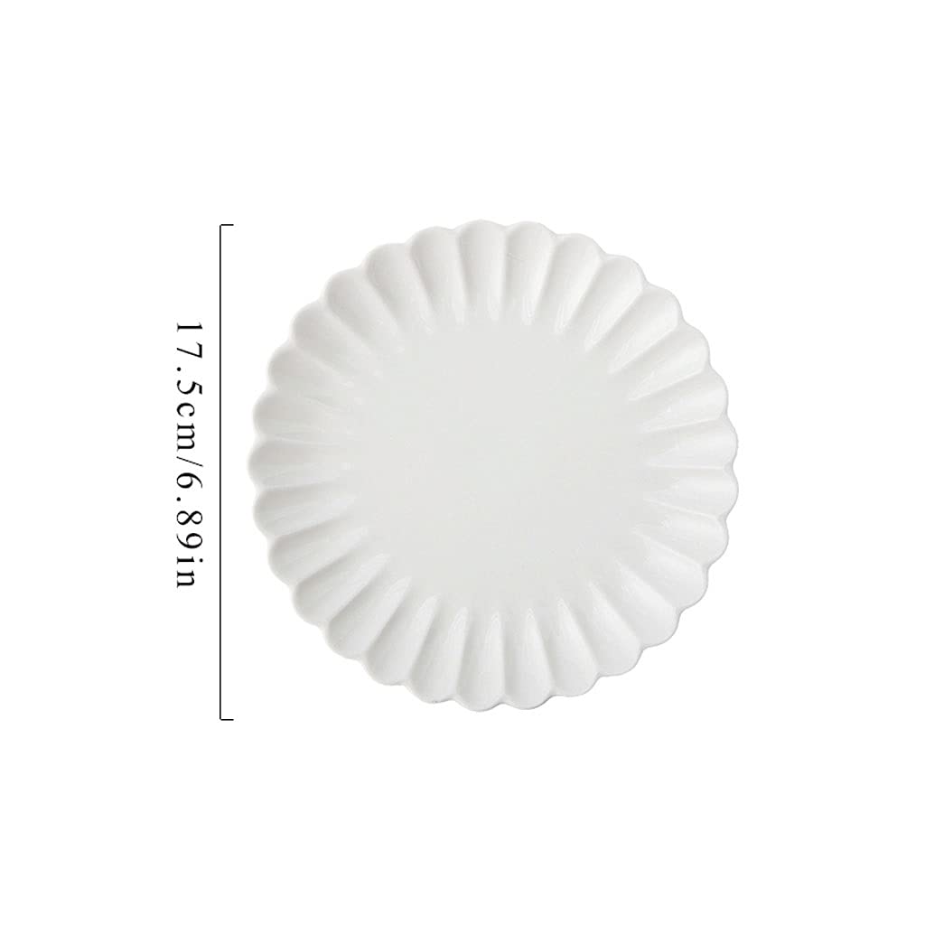 Bellissimo Set di stoviglie in crisantemo in Ceramica da 8 Pollici per Insalata, Pasta, Dessert e Piatti da antipasto. Piatti Adatti al Mic