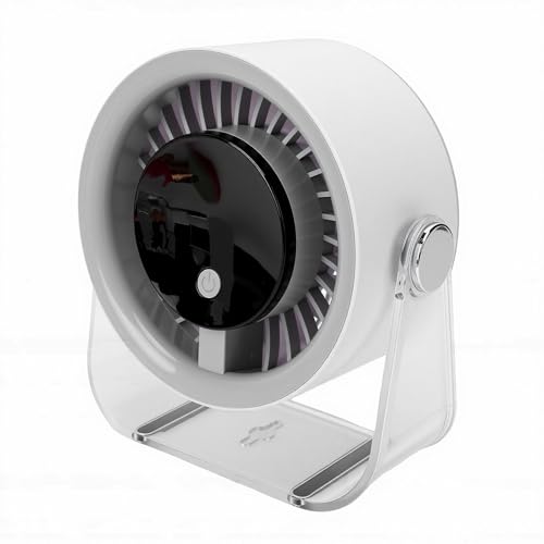 Ventilateur de bureau Karlak rechargeable USB blanc compact orientable à 360° pour la maison - 2