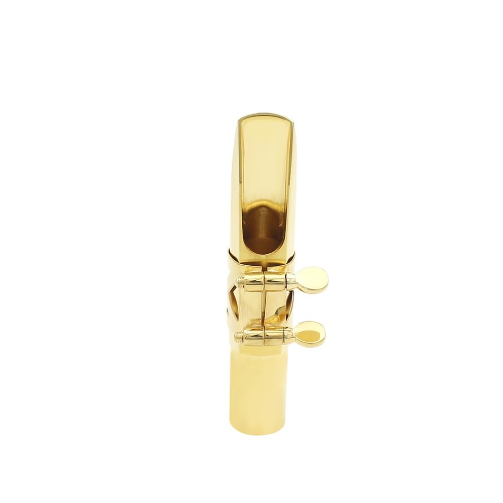 Boquilla de Metal para saxofón Tenor Alto Profesional, lacada en Oro, para Profesionales y Principiantes del saxofón, tamaño 5/6/7/8(7)