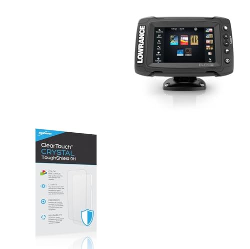 BoxWave Screen Protector Compatible with Lowrance Elite-5 Ti - ClearTouch Crystal ToughShield 9H (2-Pack), Clear 9H Tough Flexible Film Screen Protector