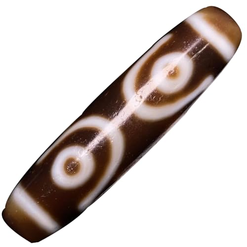 Men Tibetan dzi Beads, Tibetan Seven-Eyed Dzi Bead Agate Pendant