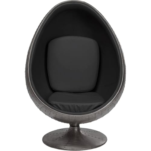 Kare Design Fauteuil pivotant Eye Ball Velours Noir