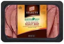 OSCAR MAYER SELECTS LUNCH MEAT COLD CUTS SLOW ROASTED ROAST BEEF 7 OZ PACK OF 3