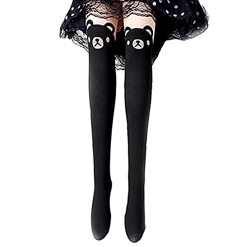 SANWOOD Niedlicher Teddybär-Muster Leggings Strumpfhosen Socken pantyhose Cover