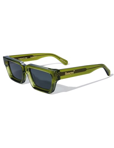Image of Roneyee Rectangle Sunglasses Men Women Trendy Retro Sunglass UV Protection Fashion Acetate Stylish Square