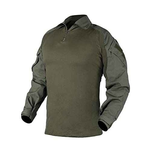 IDOGEAR Men G3 Combat Shirt with Elbow Pads Rapid Assault Long Sleeve Shirt Tactical Military Airsoft Clothing