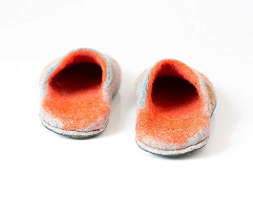 Burebure Ladies Slip On Wool Slippers Viola Made By Hand thumb #2