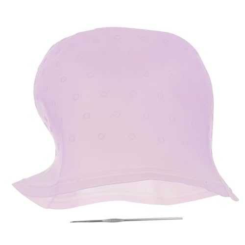 FRCOLOR Hair Coloring Caps with Hooks Silicone Dyeing Cap for Dark Hair Salon Tool Kit