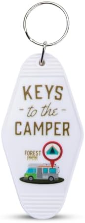 yaozeio Vintage Camper Keychain Keyring Kechains Retro Hotel Motel Keychain Rv Camping Keychain Key Chain Travel Keychain image 3