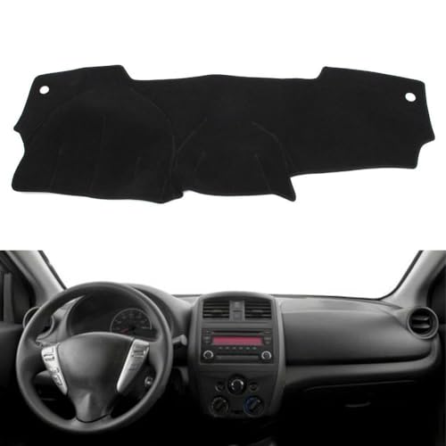 Alfombrilla para salpicadero Nissan Versa 2012-2018 negra protectora 4