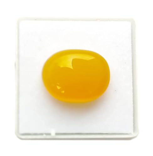 Pierre jaune Akik Hakik naturelle de 15,25 Ratti pour création de bijoux uniques