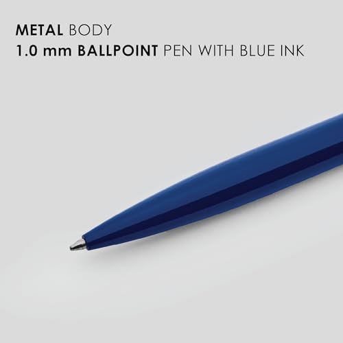 Image of myPAPERCLIP Executive Series A5 Diary & Pen Gift Set | Includes Classic Ball Pen & Softcover Notebook | 192 Pages, 80 GSM | Ideal Corporate, Office & Personal Gift | Blue