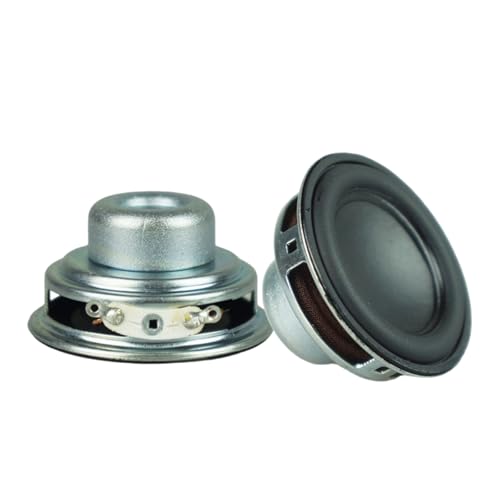 SPONGL 2Pcs 45mm 4Ohm 8W Portable Speakers 1.7inch 16 Cores Small Full Ranges Rubber Side Inner Magnetic Speakers Replacement