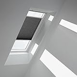 VELUX Original Plissee (FHL), Weisse Seitenschienen, SK08, Graphit/FHL SK08 1274SWL