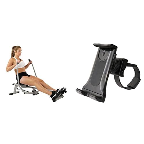 Sunny Health Fitness Full Motion Rowing Machine Rower SF-RW5639 Mobile  Phone and Tablet Clamp Mount Holder 082