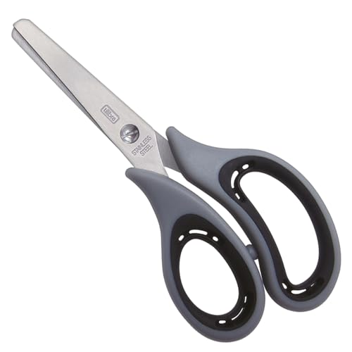 Tilibra - Tesoura Escolar 135mm, Comfort Grip, T417, Cinza