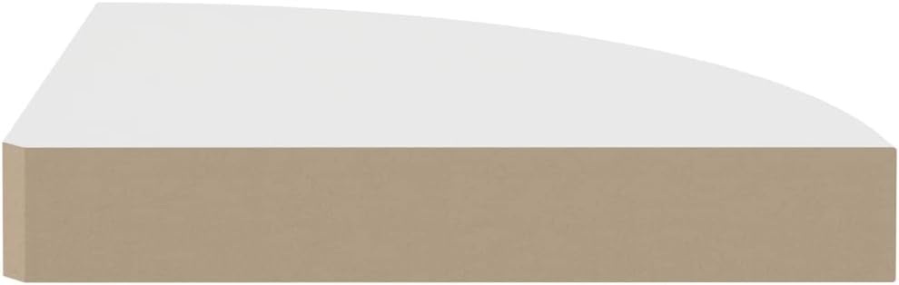 Modern Floating Corner Shelves 2 pcs,Floating Shelve Decorative Wall Mounted Shelf ​Display Storage Rack Organizer for Bathroom Bedroom Kitchen Living Room,White 9.8"x9.8"x1.5" MDF