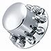 2 ABS Chrome Rear Wheel Axle Covers W Removable Hub Cap
