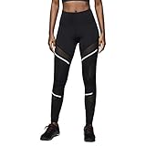 Strong iD Ankle Tummy-Control Butt-Lifting Leggings for Women, S, Black/Silver
