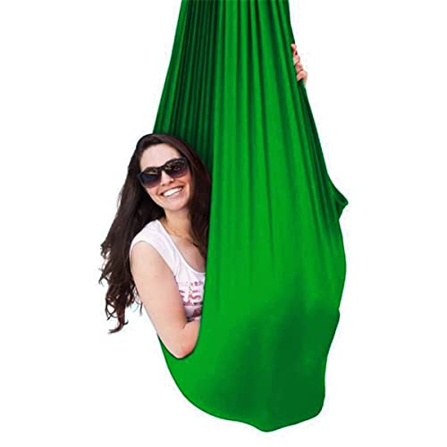 Swing Intérieure Thérapie Extérieure Hamall Sensory Hug Swing Convient À L'autisme, Adhd, Asperger (Color : Green, Size : 150 * 280CM/59 * 110in) Cover