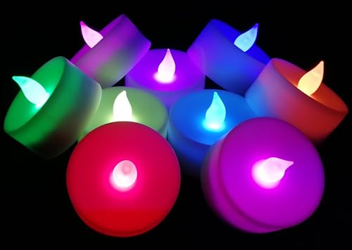 Luces de té sin llama parpadeantes con control remoto de 2.2 pulgadas 7