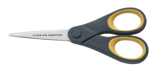 Westcott E-30650 00 Titanium Non Stick Schere, 13 cm, grau-gelb