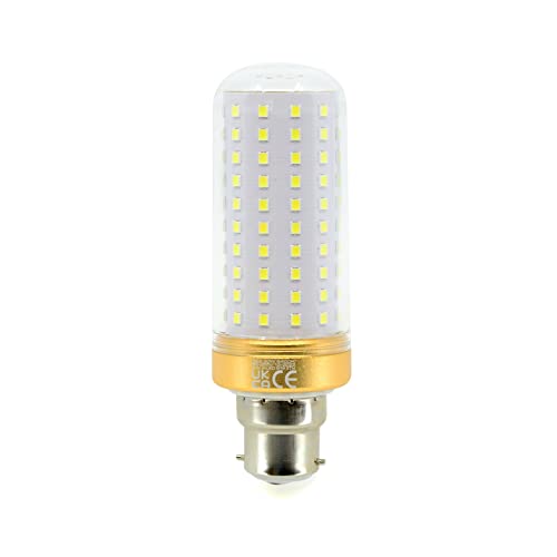 G.W.S® B22 Bayonet LED Corn Bulb, 20W 3380Lms Neutral White 4000K, 360° Beam Angle