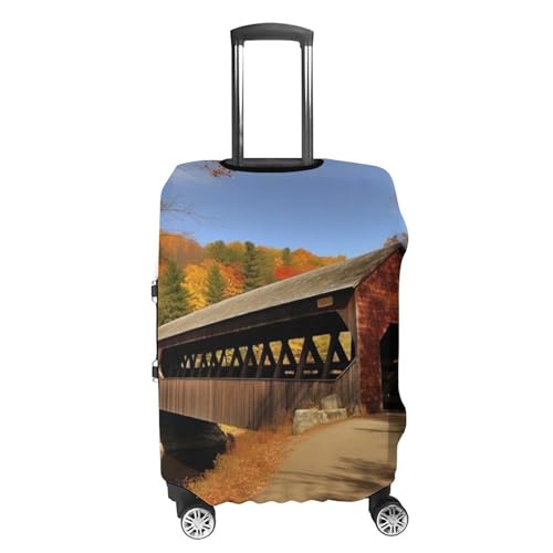 Albany Covered Bridge Printed Luggage Cover Protector, Fits 18-32 Inch Luggage4