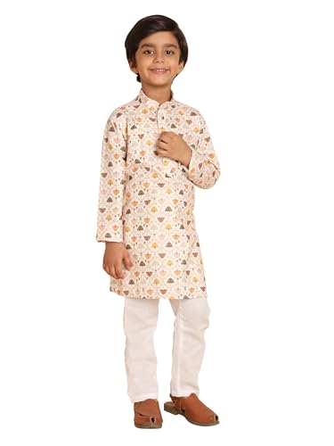 Image of Pro-Ethic Style Developer Boys Heavy Cotton Printed Kurta and Pajama Set for Kid's Ethnic Wear (S-280)