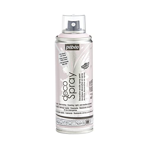 Pébéo - Peinture Acrylique en Spray - Pour la Décoration Multi Supports en Intérieur et Extérieur - Base Eau, Faible Odeur - 200 ml - Finition Mate -...