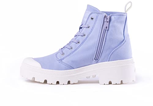 Image of Palladium Women's Pallabase Twill Boot, Xenon Blue, 10 M