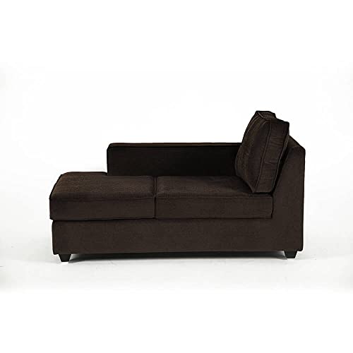 Image of Wakefit Sofa Set | 3 Year Warranty | Sofa 3 Seater, 3 Seater Sofa for Living Room, Wooden Sofa Set, 3 Seater + Right Aligned, Sofa for Living Room - Napper(Malphino : Dark Earth)