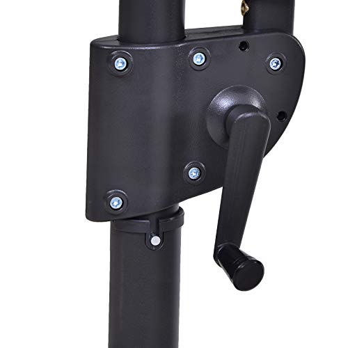 Outsunny Dubbele parasol, zweefparasol, dubbele parasol met zwengel, verstelbare tuinparasol, zonwering, metaal, 440 x… - Afbeelding 8