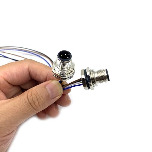 Conector macho M12 4 pines cable 0.5 m IP67 miniatura 2