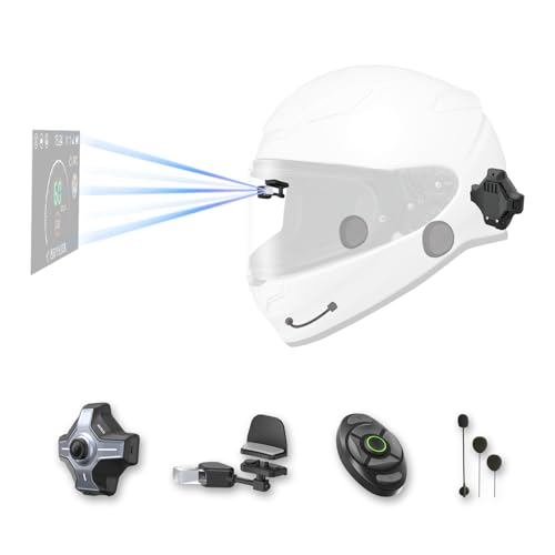 MOTOEYE E6+ Motorcycle Helmet HUD, Head Up Display, Bluetooth,GPS, CarPlay, Android Auto, Mesh...