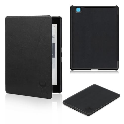 Kepuch Custer Funda para Kobo Aura Edition 2,Slim Smart Cover Fundas Carcasa Case Protectora de PU-Cuero para Kobo Aura Edition 2 - Negro
