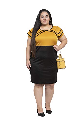 Image of Flambeur Women's Crepe Bodycon Knee-Length Dress
