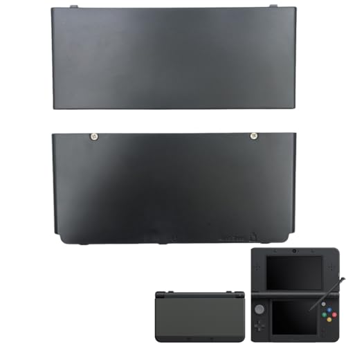 Image of Front Back Housing Shell Case Cover Top /Bottom Faceplate Plates Replacement for Nintendo New 3DS Console (Black)