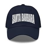 Merch Town Santa Barbara Baseball Cap Santa Barbara Dad Hat California CA Hat Embroidered Souvenir Navy