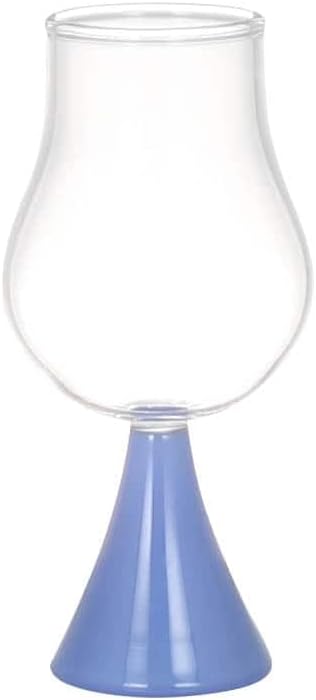 Dulton M-0775MBL GLASS GOBLET CUIN MILK BLUE Wine Gift, Height 6.0 inches (152 mm), Diameter 2.8 inches (71 mm), Capacity: 6.8 fl oz (200 ml)