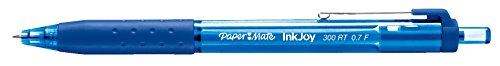 Image of Paper Mate InkJoy 300RT Retractable Ballpoint Pens, Fine Point, Blue, Box of 12 (1951359)