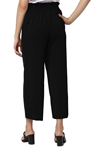 Image of Van Heusen Women's Relaxed Fit High Rise Relaxed Formal Elastic Waist Paperbag Pants