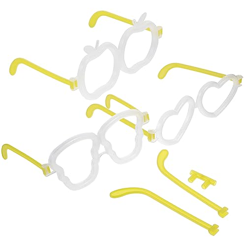 ibasenice 20 Pack Replacement Glasses Connectors Glow Stick Glasses Accessories for Diy Toys Party Favors