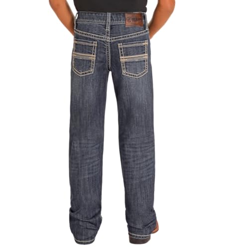 Rock & Roll Denim Boys' Regular Fit Rope Stitch Bootcut Jeans
