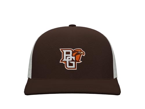 Sport Your Gear Bowling Green Falcons Prime Mid Profile Adjustable Snap Back Trucker Baseball Hat Cap Alternate Color Brown