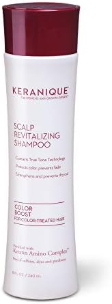 Keranique Color Boost Scalp Revitalizing Keratin Shampoo for Color Treated Hair | Keratin Hair Treatment | Keratin Amino Complex, Free of Sulfates, Dyes and Parabens, 8 OZ