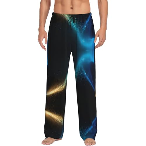 Pantalon de pyjama pour homme à motif géométrique abstrait avec poches