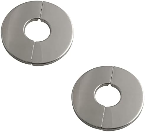 HSCGIN Wall Split Flange 2PCS Stainless Steel Round Escutcheon Plate Floor and Ceiling Plate Cover Split Flange for 28mm Dia Pipe 25 Type Silver