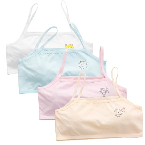 COYUN 4 Pcs Sujetador de Niña Sujetador Deportivo Niña Top